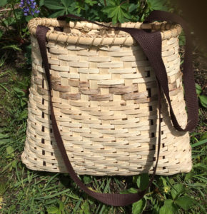 Handwoven tote basket